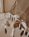 Handmade Sleeping Teddy baby mobile-11