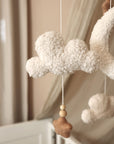 Handmade fluffy clouds baby mobile-3