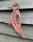 Rusty Metal Woodpecker Garden Decoration