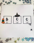 Boo spooky Halloween science chemistry periodic table art print