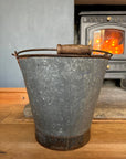 Galvanised Log Basket Carrier / Plant Pot / Christmas Tree Planter Patio Pail B