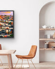 Luxury Bath Skyline giclee print, premium autumnal golden hour art, handcrafted A2 signed landscape, elegant framed or unframed option by Michael Sutherland Art at brixbailey.com