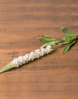 Lifelike white Veronica artificial flower stem with realistic petals, perfect for floral arrangements and home decor. by sostter at brixbailey.com