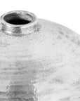 Hammered Silver Astral Vase Statement Decor Piece