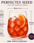 Stemless Cocktail Glass & Socks Gift Set | Premium Drinks Gift Set
