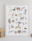 Animal Alphabet Children's Wall Print