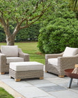 Outdoor Footstool in Beige for Stylish Lounging