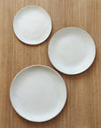 Handmade ceramic plates – white clay with white glaze