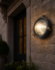 Wroxham Pewter Round Bulkhead Wall or Ceiling Light - IP65