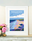 Perranporth Travel Poster and Seaside Print