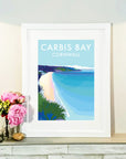 Carbis Bay Seaside Travel Poster Print