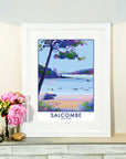 South Sands Salcombe Vintage Travel Poster Print