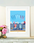 Happy and Glorious Red Arrows Seaside Print