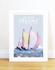 Let Your Dreams Set Sail Vintage Poster