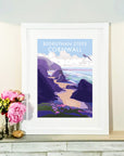 Bedruthan Steps Coastal Travel Poster Print