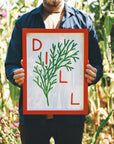 Dill Herb print from an original painting, choice of sizes, available framed and unframed