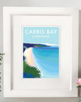 Carbis Bay Seaside Travel Poster Print