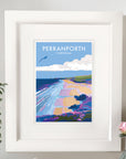 Perranporth Travel Poster and Seaside Print