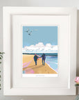 You Me and the Sea Vintage Poster Print