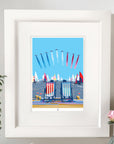 Happy and Glorious Red Arrows Seaside Print