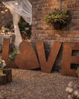 Large 70cm Rusty Metal Letters – XL Industrial Alphabet for Weddings, Home Decor & Shop Signs House Numbers