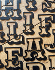 Rustic Black Metal Carnival Letters A–Z | 5” or 12” Alphabet