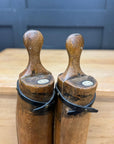 Antique English Beech Boot Trees Stretchers - Maxwell 8 Dover Street London