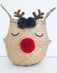 Reindeer pom pom basket - Medium