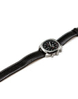 Black Leather Rally Watch Strap
