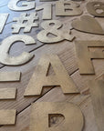 Gold Fat Font Metal Alphabet Letters – 5” or 12” Decorative Lettering A–Z