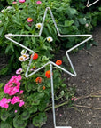 Garden Stars On Ground Spikes / Metal Star Ornaments / Lawn Decor