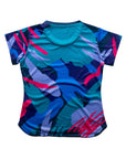 Aixo Abstract Womens Top Multicolour Dark