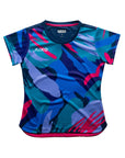 Aixo Abstract Womens Top Multicolour Dark