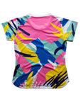 Aixo Abstract Womens Top Multicolour