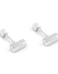Faris Square Silver Cufflinks