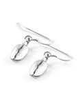 GUSTATORY Coffee Bean Silver Earrings