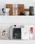 GUSTATORY Coffee Moka Pot Silver Bead