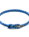 Blue Think Ocean Signature Silver and Rope Bracelet
