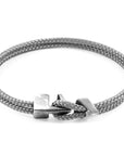Classic Grey Brixham Silver and Rope Bracelet