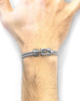 Classic Grey Brixham Silver and Rope Bracelet
