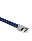 Navy Blue Brixham Silver and Rope Bracelet