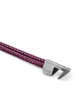 Aubergine Purple Brixham Silver and Rope Bracelet