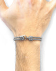 Classic Grey Cromer Silver and Rope Bracelet