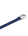 Navy Blue Cromer Silver and Rope Bracelet