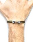 Racing Green Cromer Silver and Round Leather Bracelet