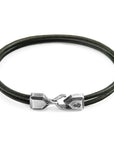 Racing Green Cromer Silver and Round Leather Bracelet