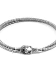 Classic Grey Tenby Silver and Rope Bracelet