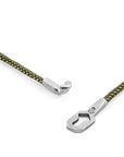 Khaki Green Tenby Silver and Rope Bracelet
