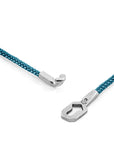 Ocean Blue Tenby Silver and Rope Bracelet