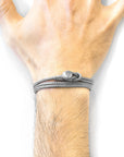 Classic Grey Dundee Silver and Rope Bracelet